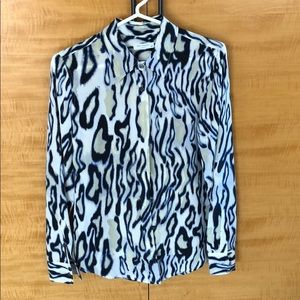 100% silk equipment long sleeve blouse